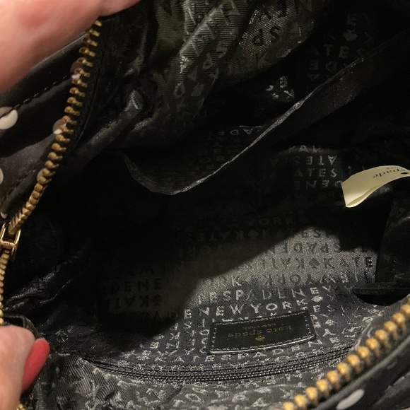 Kate Spade Crossbody Black & White Mindy Blake Avenue Diamond Dot NWOT - Picture 5 of 12